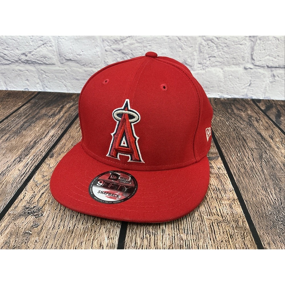 NEW ERA 9FIFTY BASIC SNAPBACK HAT CAP MLB LOS ANGELES ANGELS RED NEW ADULT MENS